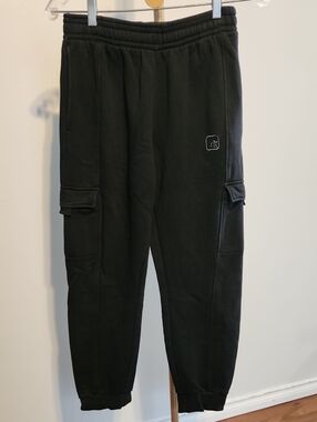 And1 Black Cargo Joggers with Patch Logo